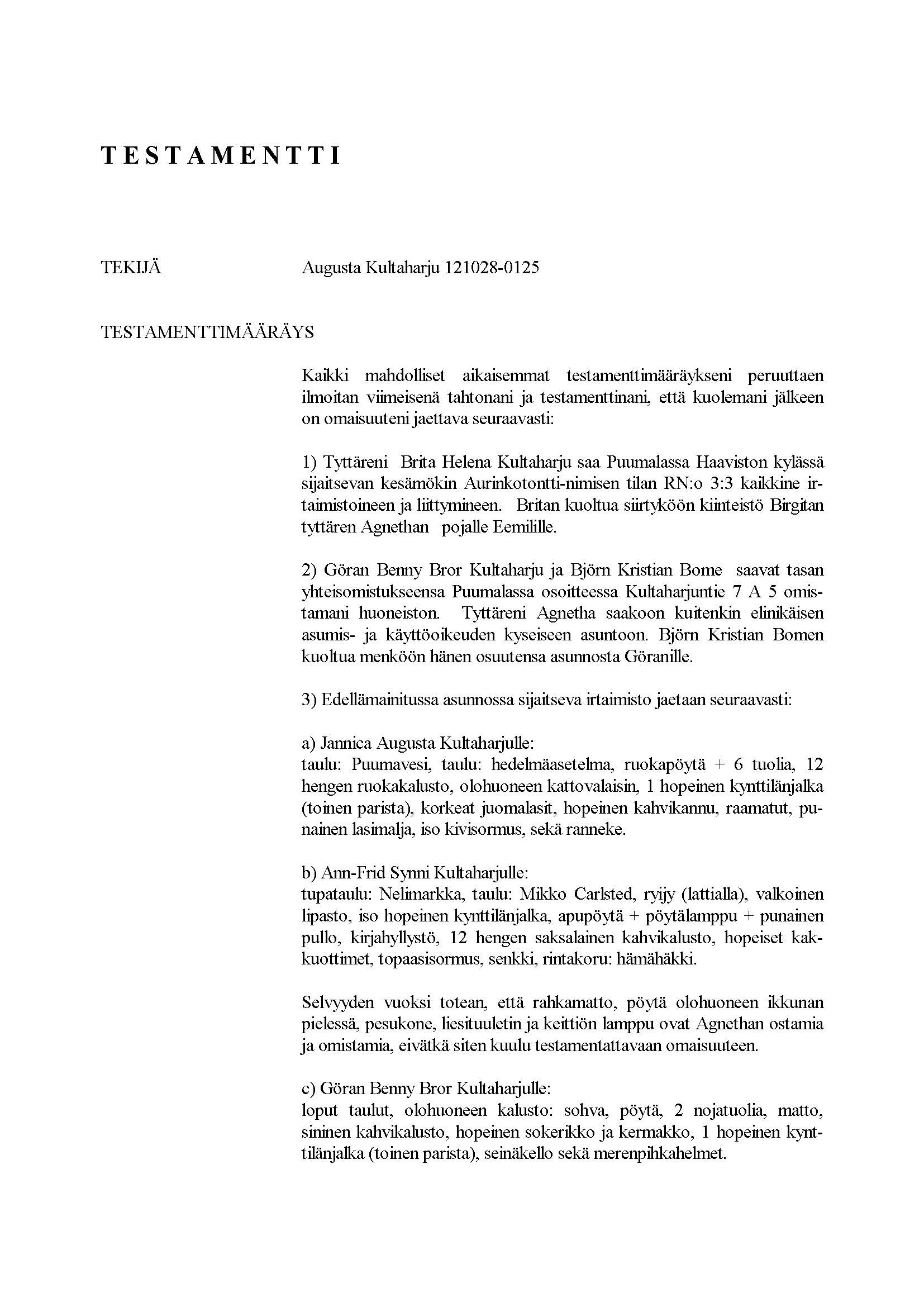 Testamentti DIY Lakipalvelu Testamentti DIY Lakipalvelu